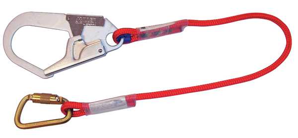 Restraint Lanyard, 4 ft., 310 lb. Weight Capacity, Red