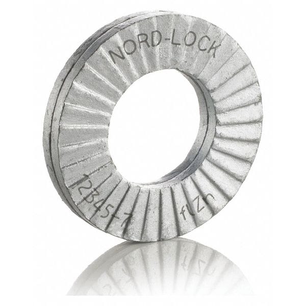Wedge Lock Washer, Fits Bolt Size #6 Steel, Delta Protect Finish, 200 PK