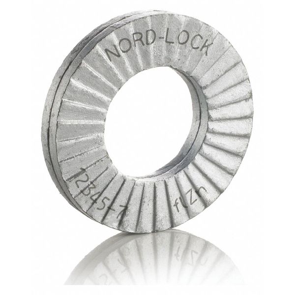 Wedge Lock Washer, Fits Bolt Size 9/16 in Steel, Delta Protect Finish, 4 PK