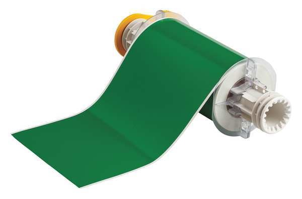 Label Tape Cartridge, Green, Labels/Roll: Continuous