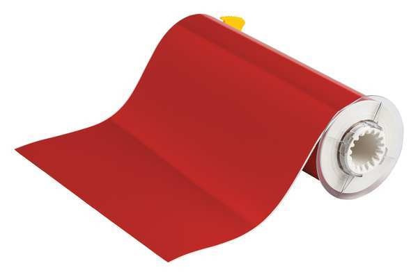 Label Tape Cartridge, Red, Labels/Roll: Continuous