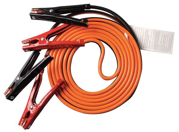 Booster Cable, SD, 4 AWG, 20 Ft, Std Jaw