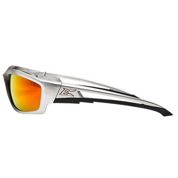 Safety Glasses, Wraparound Aqua Precision Red Mirror Polycarbonate Lens, Scratch-Resistant
