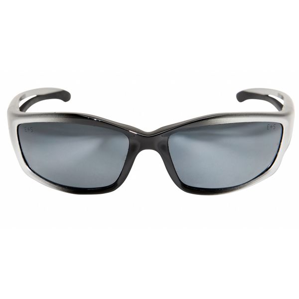 Safety Glasses, Wraparound Silver Mirror Polycarbonate Lens, Scratch-Resistant