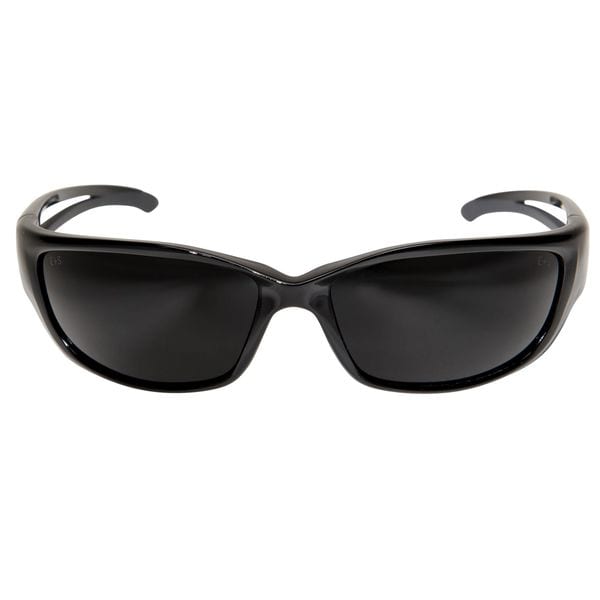 Safety Glasses, Wraparound Smoke Polycarbonate Lens, Scratch-Resistant