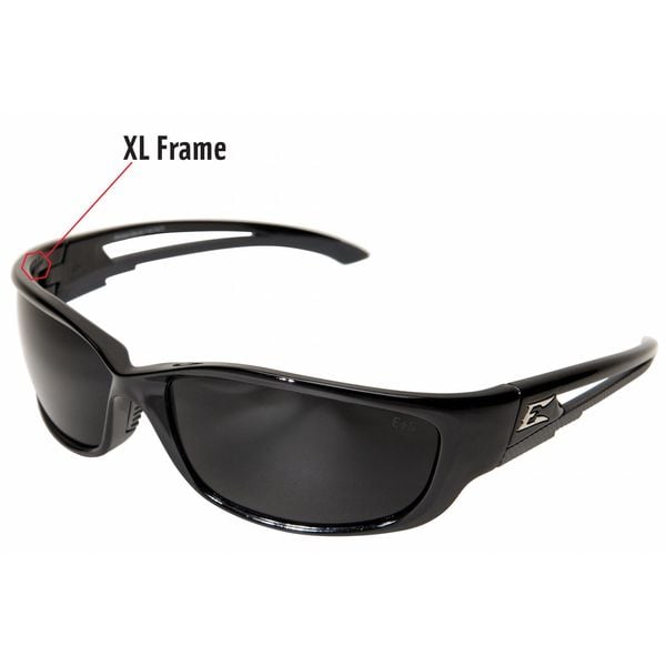 Safety Glasses, Wraparound Smoke Polycarbonate Lens, Scratch-Resistant