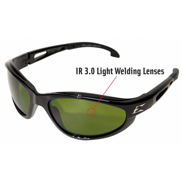Welding Safety Glasses, Wraparound IR 3.0 Polycarbonate Lens, Scratch-Resistant