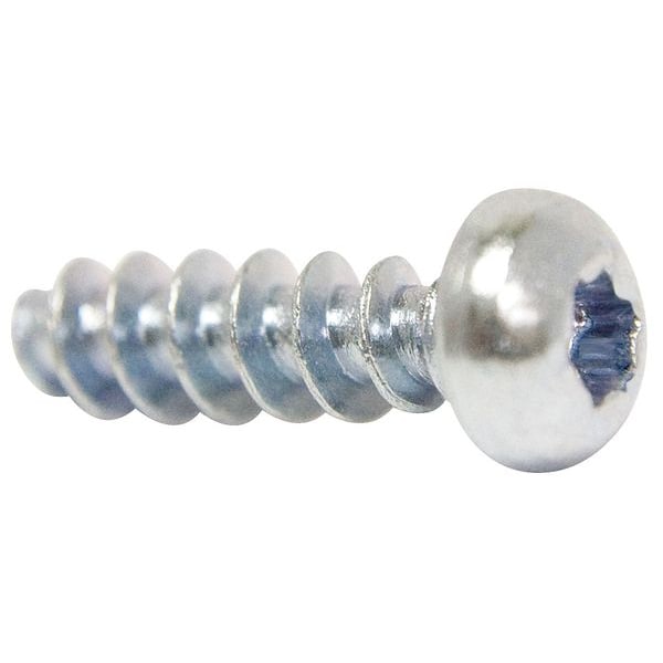 Thread Cutting Screw, M3.5 x 3.5 mm, Trivalent Clear Chromate, Zinc Steel Pan Head Torx Drive