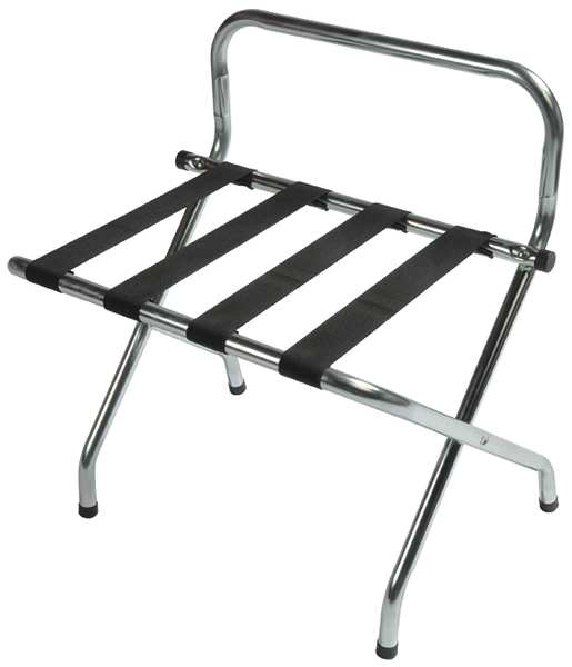High Back Luggage Rack, Bright Zinc