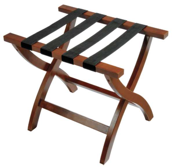 Economy Wood Luggage Rack, Cherry