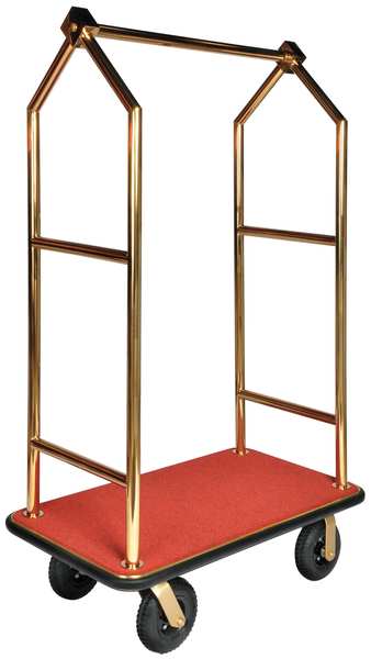 Bellmans Cart, Brasstone Finish, Rd Carpet