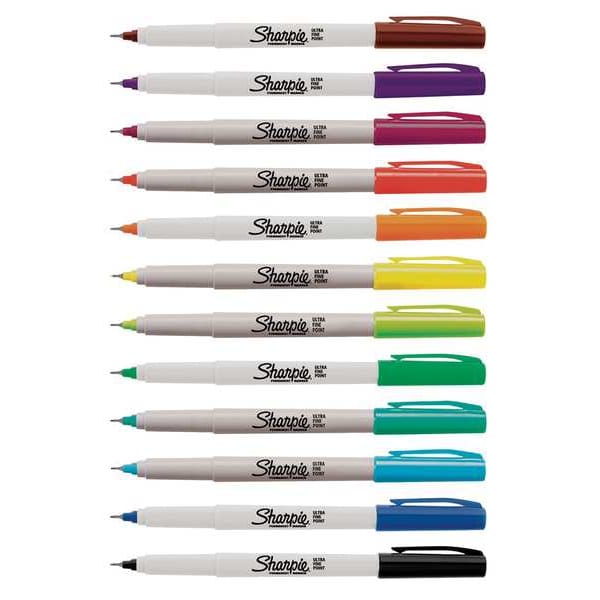 Permanent Marker Set, Ultra Fine Tip PK12