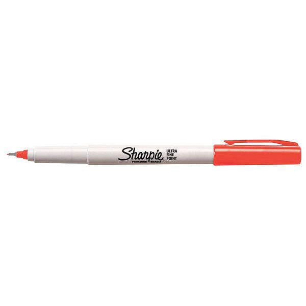 Permanent Marker, Ultra Fine Tip Red PK12
