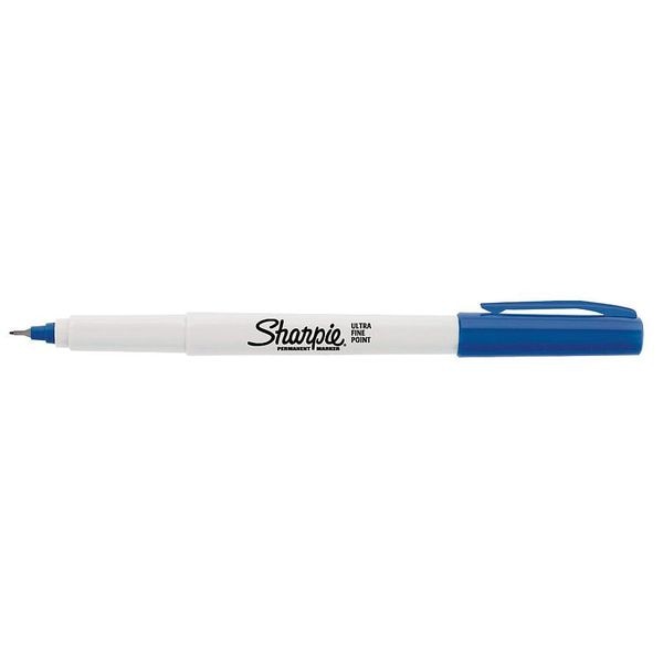 Permanent Marker, Ultra Fine Tip Blue PK12