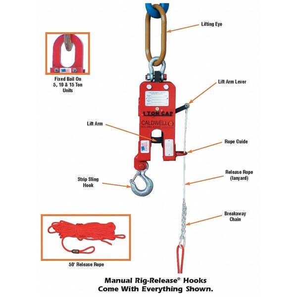 Manual Release Hook, 1T