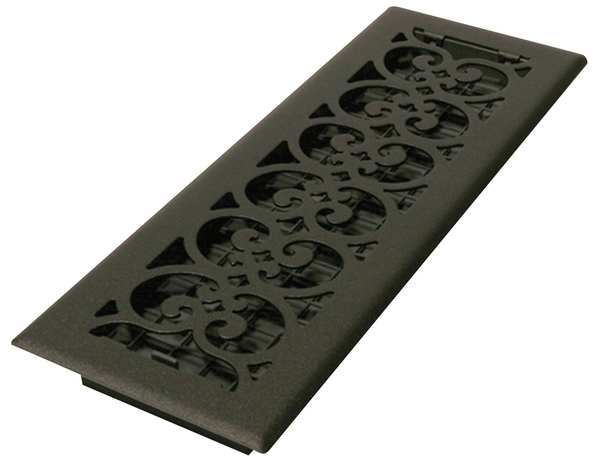 Floor Register, 4 X 14, Textured Black