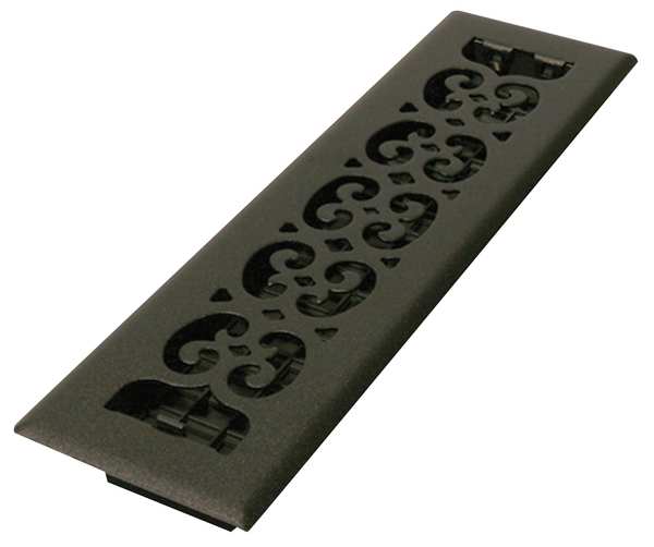Floor Register, 2-1/4 X 12, Textured Black