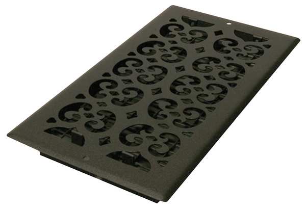 Sidewall/Ceiling Register, 6 X 12, Textured Black