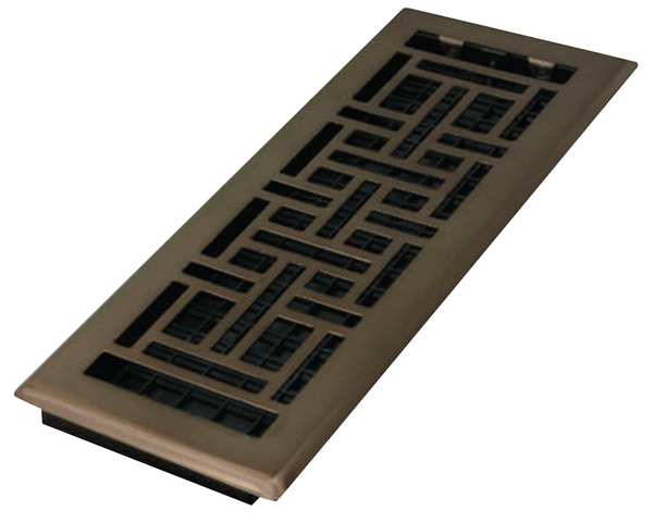 Floor Register, 4 X 12, Rubbed Bronze, Plastic