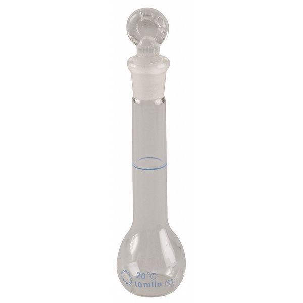 Volumetric Flask, Class A, Glass, 10mL, Pk12