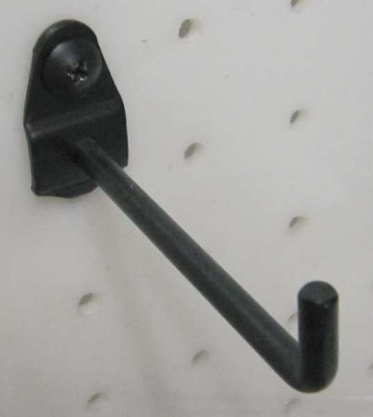 Single Rod Pegboard Hook, 6 In, PK10