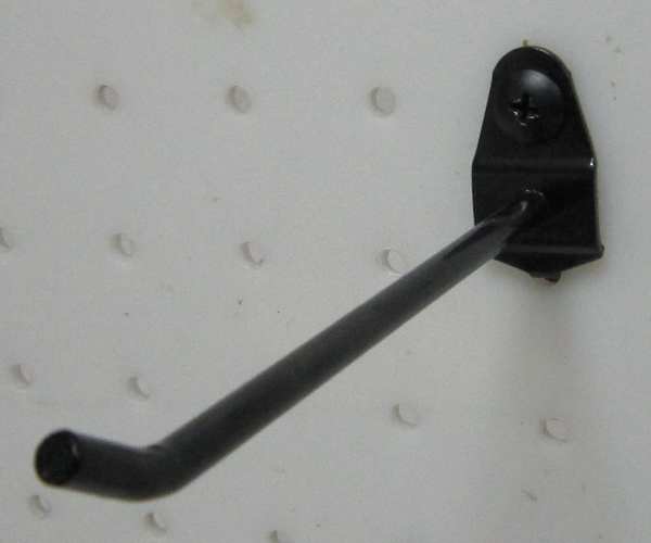 Single Rod Pegboard Hook, 4 In, PK10