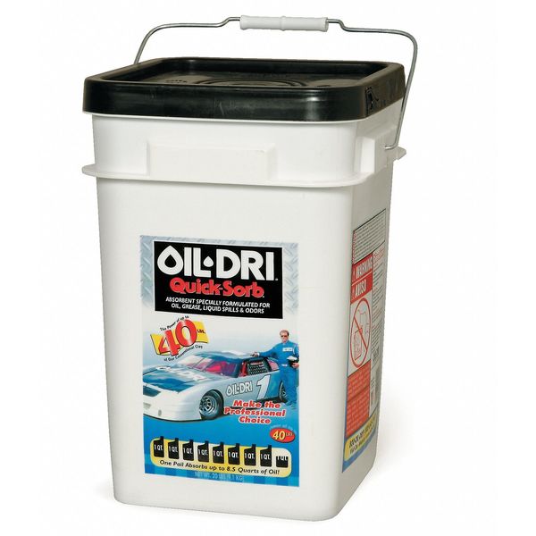 Loose Absorbent, 2 Gallon Volume Absorbed per Package, 20 lb Weight Pail, Not Scented