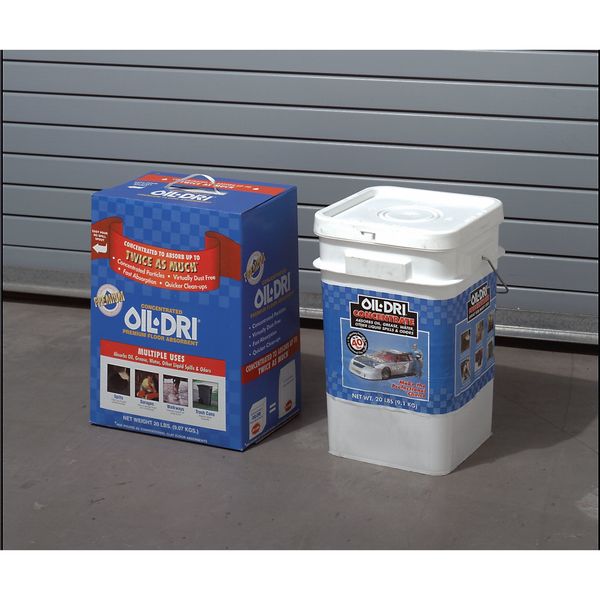 Loose Absorbent, 2 Gallon Volume Absorbed per Package, 20 lb Weight Pail, Not Scented
