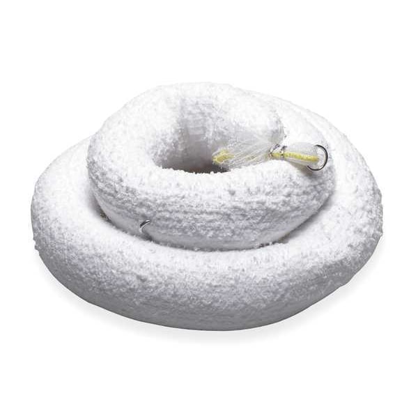 Sorbents, 30 gal. Oil Absorbed, White, Polypropylene, 4 PK