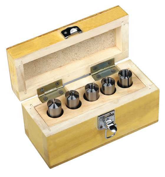 Round Collet Set, MT2, 3/8in-16, 5 Pcs