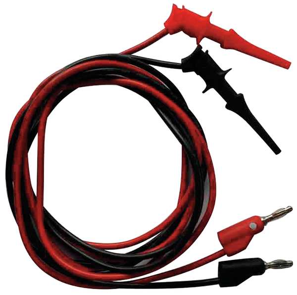 Test Leads, Clip to Banana Plug, 24 In