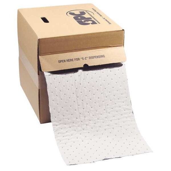 Sorbents, 12.5 gal. Oil Absorbed, White, Polypropylene