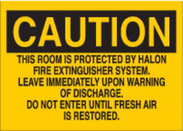 Fire Extinguisher Sign, 10 x 14In, BK/YEL