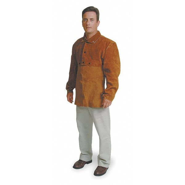 Flame Resistant Cape Sleeve, Brown, Leather, XL