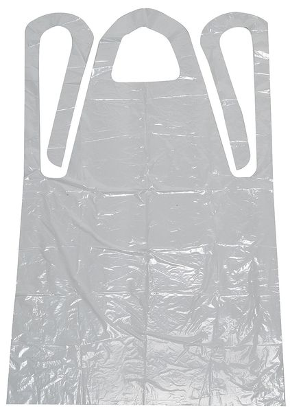 Disposable Apron, White, 42 In. L, PK100