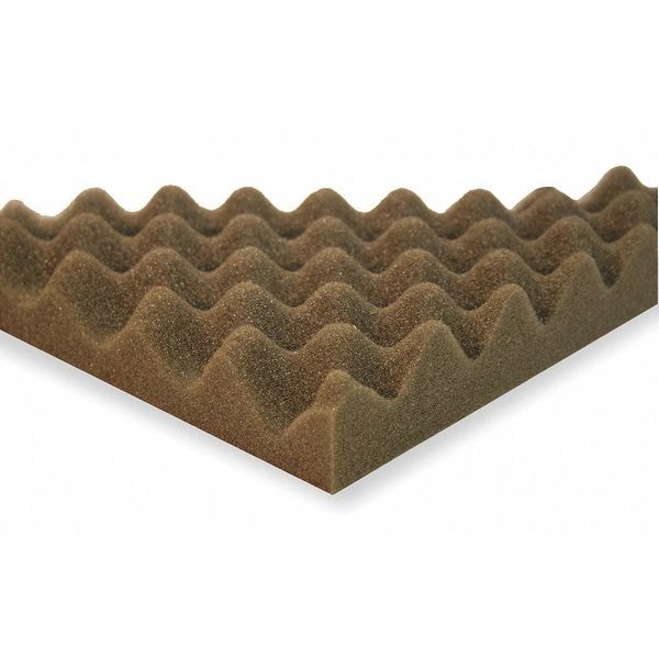 Acoustic Foam, Convoluted, Gray, 3in, PK4