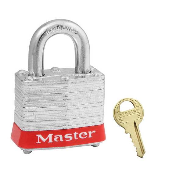 Lockout Padlock, KD, Red, 1-1/4
