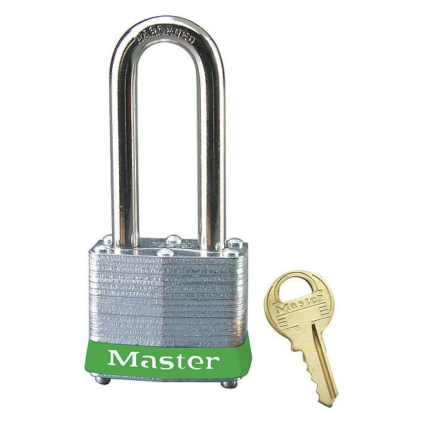 Lockout Padlock, KD, Green, 1-1/4