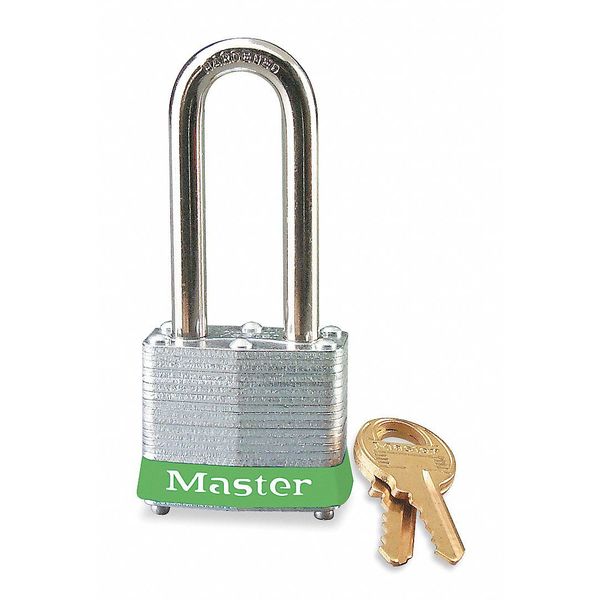 Lockout Padlock, KD, Green, 1-1/4