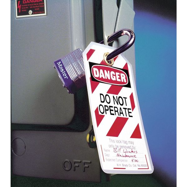 Danger Tag, Danger - Do Not Operate, Polyester, Write-On Surface, 5 3/4 in High, 3 in Wide, 25 Pack
