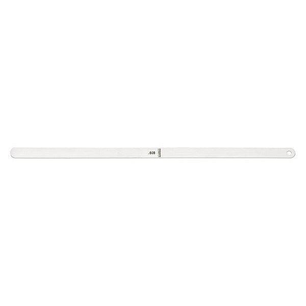 Thickness Gage, 0.028 In, 1/2 x 12 In