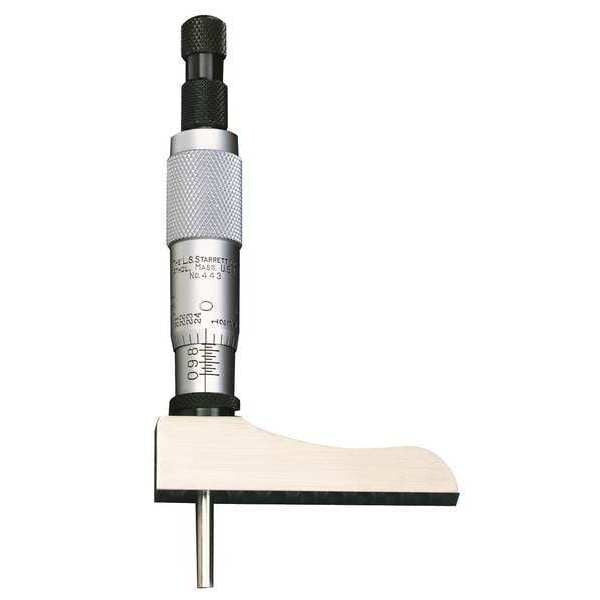 Depth Micrometer w/Half Base, 0-3