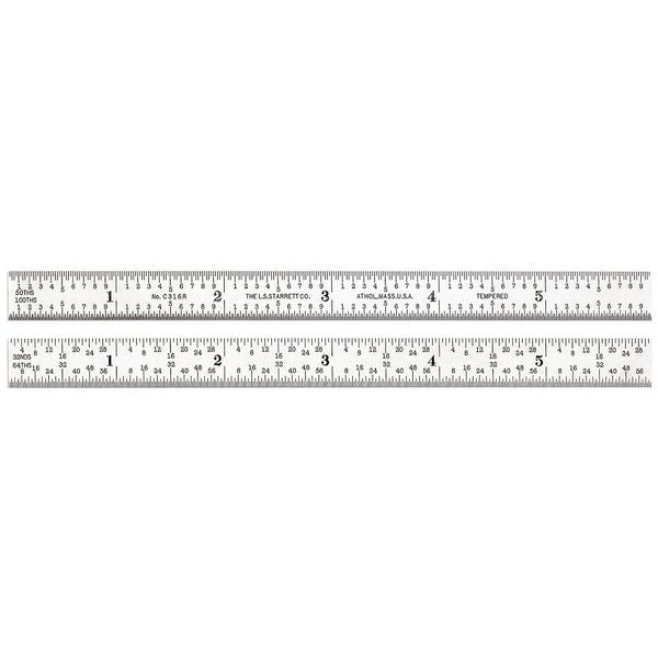 Steel Rule, Heavy Spring-Tempered, 48 In