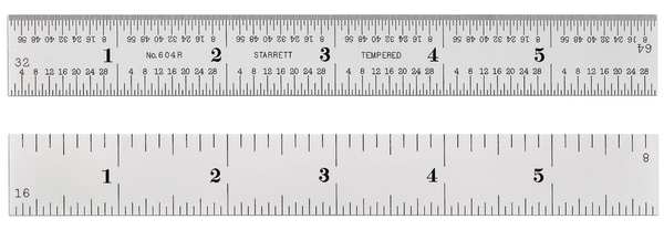 Steel Rule, Heavy Spring-Tempered, 72 In