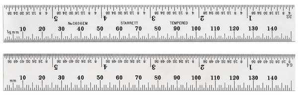 Steel Rule, Spring-Tempered, 500mm