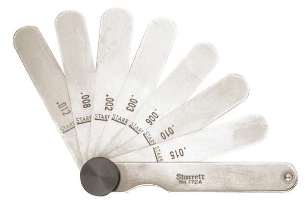 Thickness Gage, Straight, 0.0015-0.015 In