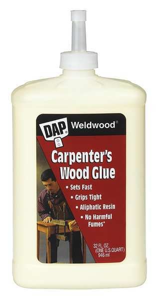 Wood Glue, Weldwood Series, Yellow, 3 day Full Cure, 32 oz, Bottle