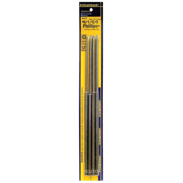 4 Piece Bit Set, 1/4