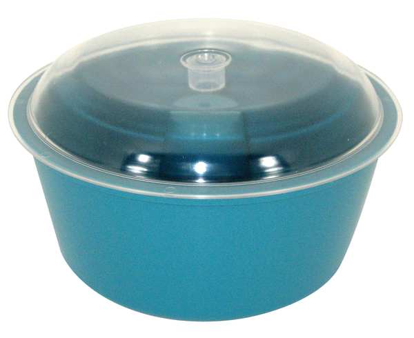 Vibratory Tumbler Bowl and Lid, 8In Dia.