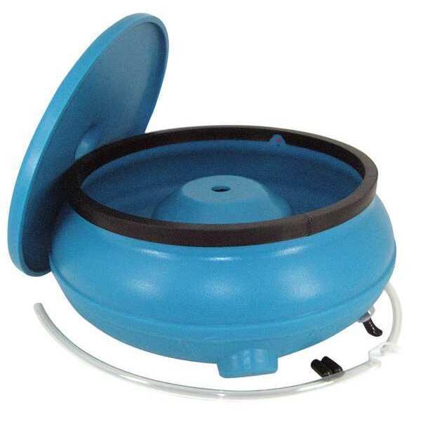 Vibratory Tumbler Bowl and Lid, 17In Dia.
